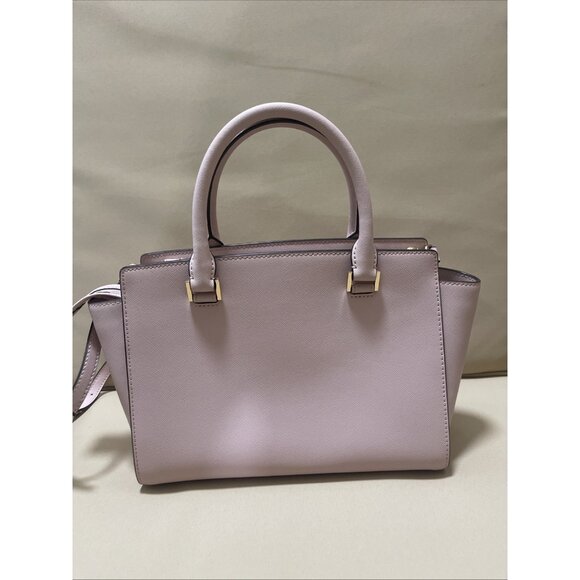 NWT MICHAEL KORS Selma Medium Top-Zip Satchel – Blossom Pink Saffiano $398 - Picture 4 of 9